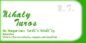 mihaly turos business card